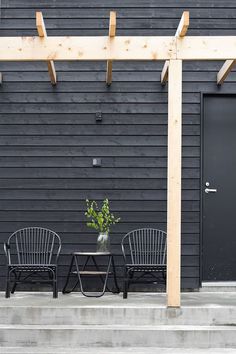 BLACK RATTAN CHAIRS