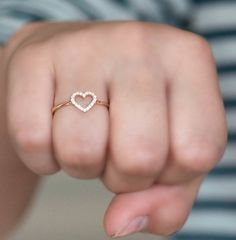 Heart ring with Diam